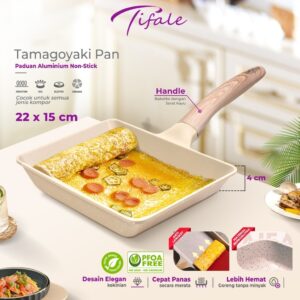 Tamagoyaki Pan Allsize Anti Lengket White Granite