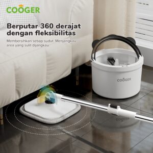 Alat Pel Lantai 2in1 Single Bucket + Spin Mop