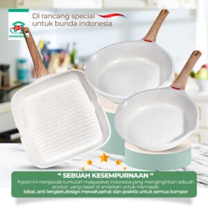 Granit Putih Anti Lengket - Panci, Wajan, Grillpan